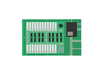 Modbus powered electronic board with 24 relays, digital and analog inputs and outputs