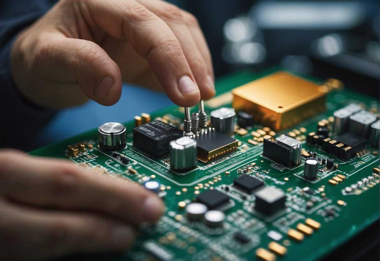 Montaje de dispositivos electrónicos.
