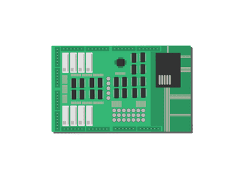 Modbus powered electronic board with 8 relays, digital and analog inputs and outputs